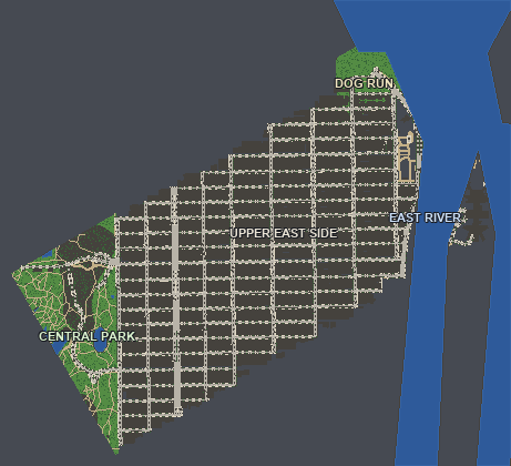 Map of the Upper East Side